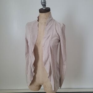 Merona Lightweight Modal Blend Open Front Tan Cardigan Sweater M